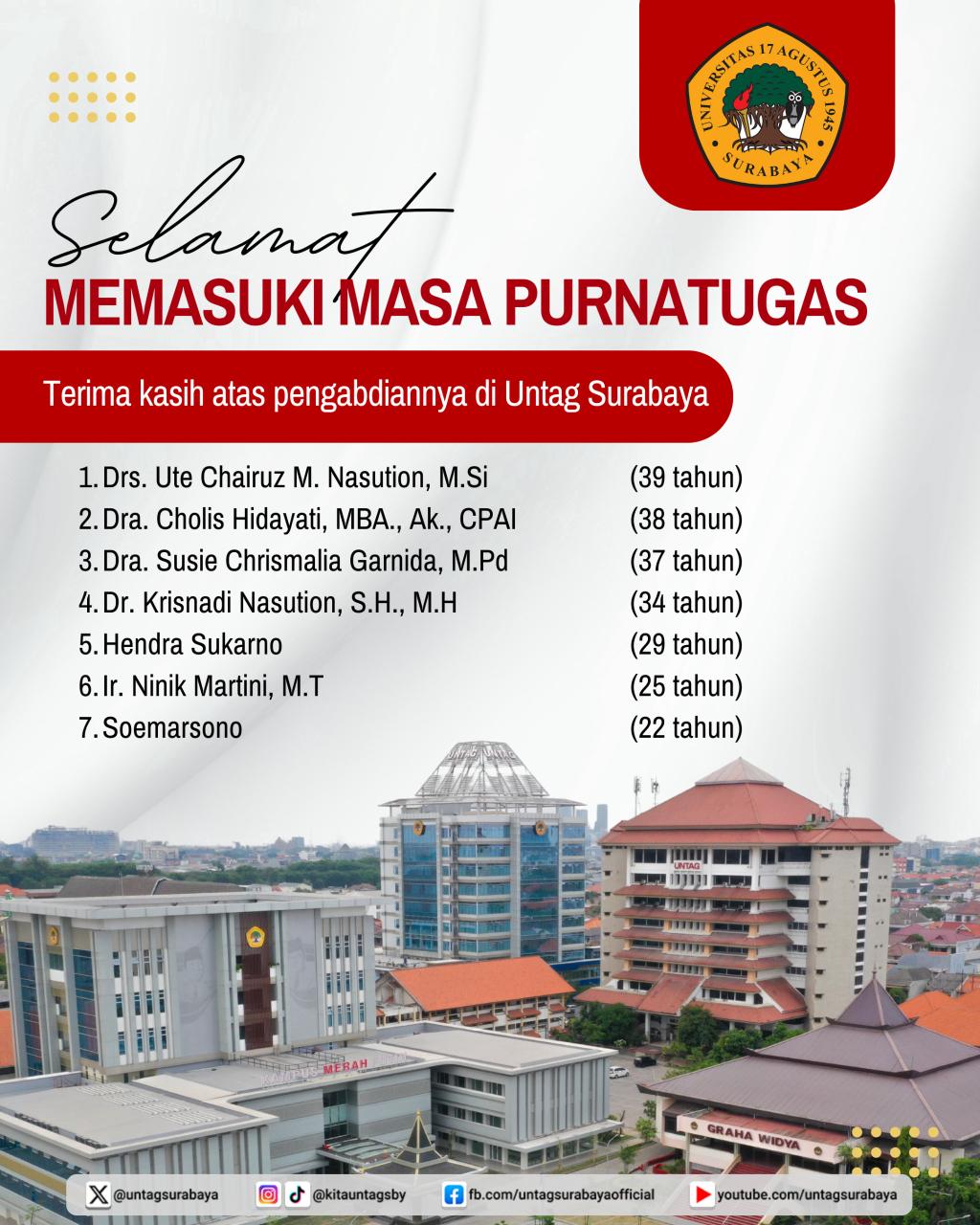 Selamat Memasuki Purna Tugas 