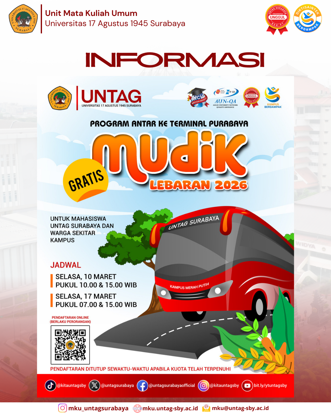 Layanan Mudik Gratis Lebaran 2026