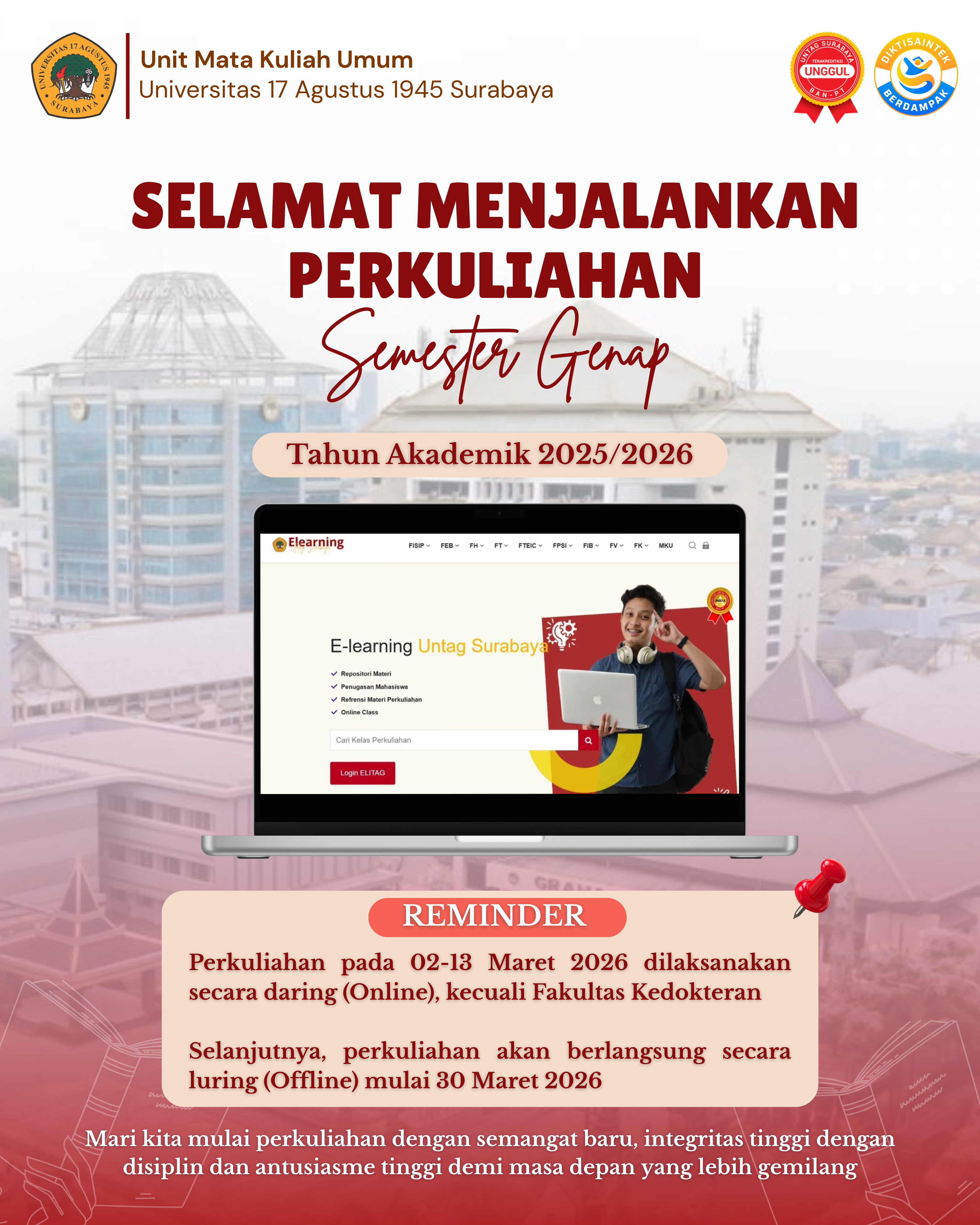 Selamat Menjalankan Perkuliahan Semester Genap 2025/2026