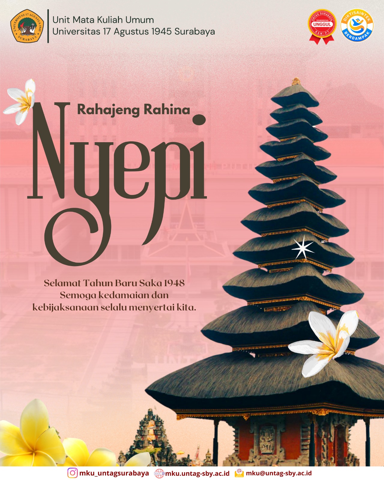 Selamat Memperingati Rahajeng Rahina Nyepi Tahun Baru Saka 1948