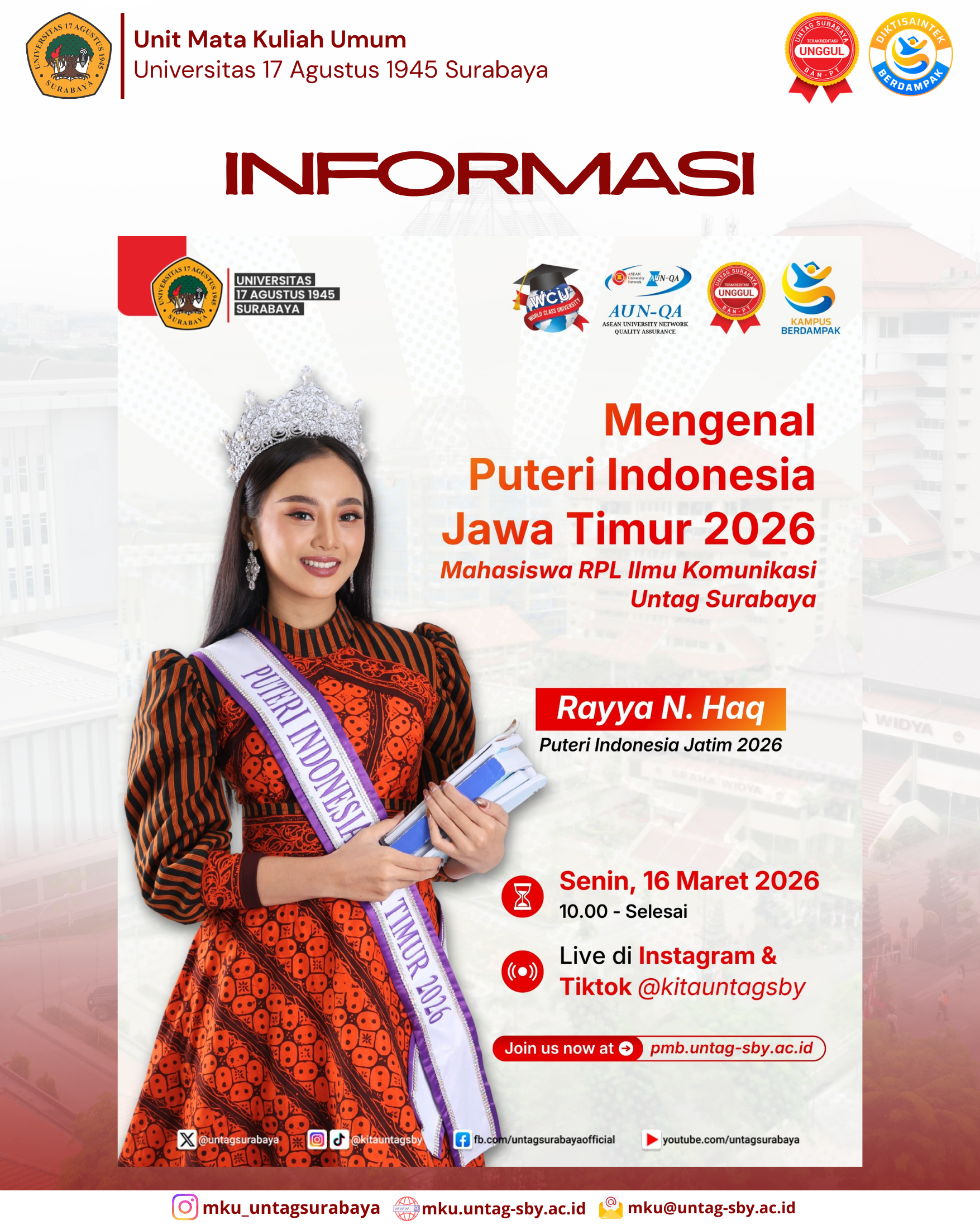  Mengenal Puteri Indonesia Jawa Timur 2026