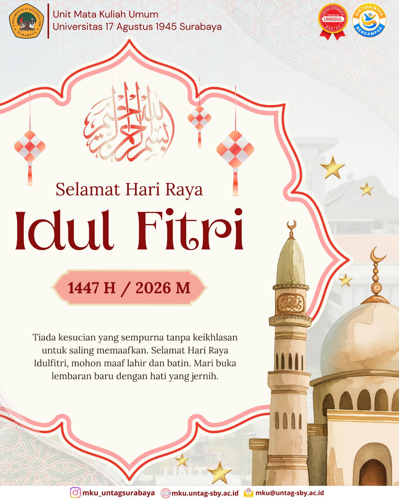 Selamat Memperingati Hari Raya Idul Fitri 1447 H / 2026