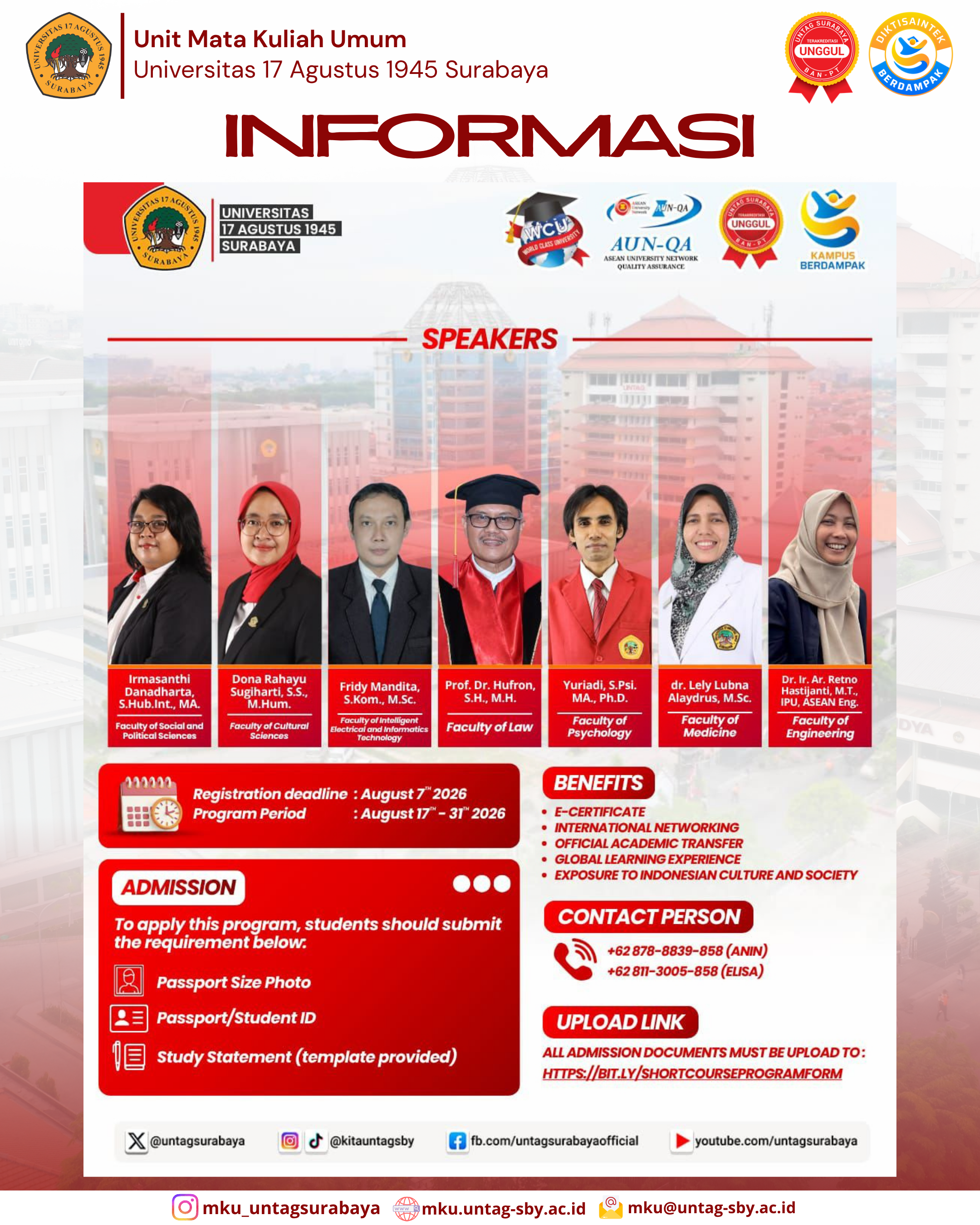 Short Course Living Diversity in Indonesia 2026 