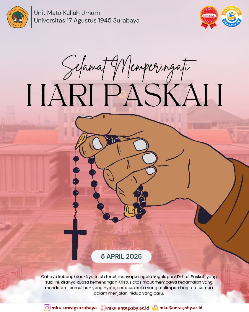 Cahaya Kebangkitan dan Harapan Baru: Unit MKU Untag Surabaya Sambut Hari Paskah 2026
