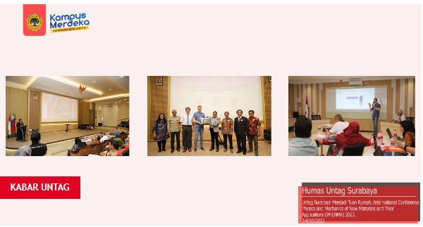 Untag Surabaya Tuan Rumah International Conference on PHENMA 2023