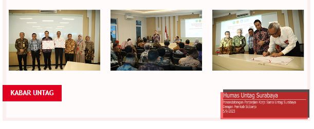 RPL, Untag Surabaya Lakukan Penandatangan Perjanjian Kerja Sama Dengan Pemkab Sidoarjo