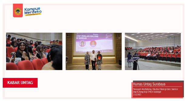 Mencegah Aksi Bullying, Fakultas Psikologi Gelar Seminar Stop Bullying Bagi SMA/K Sederajat
