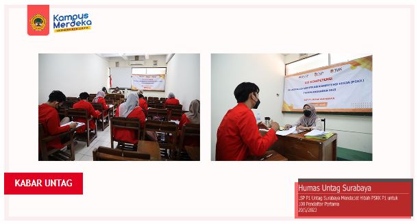 LSP P1 Untag Surabaya Mendapat Hibah PSKK P1 untuk 100 Pendaftar Pertama