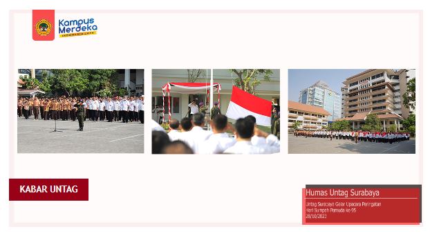Untag Surabaya Gelar Upacara Peringatan Hari Sumpah Pemuda ke-95