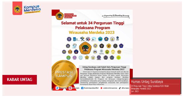 Mengusung Ecopreneur, Untag Surabaya Raih Hibah Wirausaha Merdeka 2023