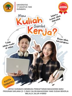 Brosur Jalur Hybrid Untag Surabaya 2024/2025