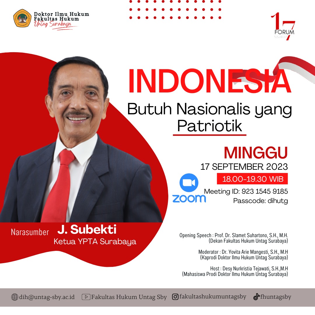 Forum 17 : Indonesia Butuh Nasionalis yang Patriotik
