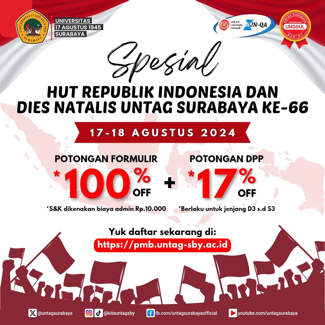 Spesial HUT Republik Indonesia dan Dies Natalis UNTAG Surabaya ke-66
