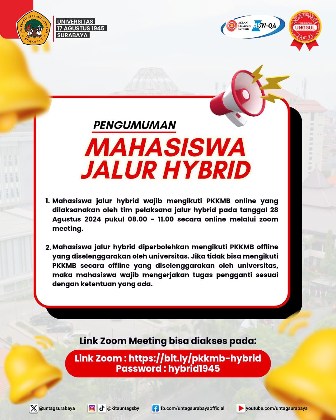 Informasi PKKMB - Mahasiswa Jalur Hybrid