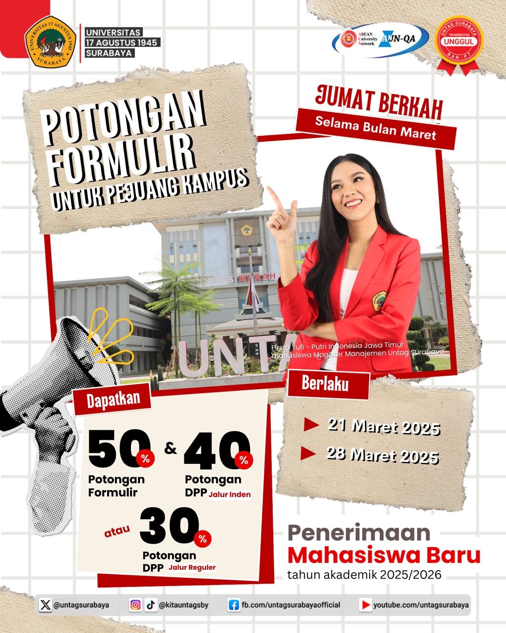 Potongan Formulir PMB Untag Surabaya