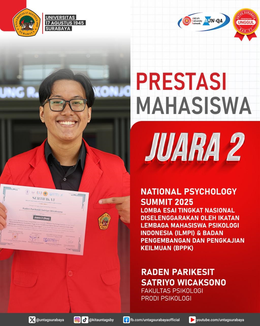 Prestasi Mahasiswa - National Pyschology Summit 2025