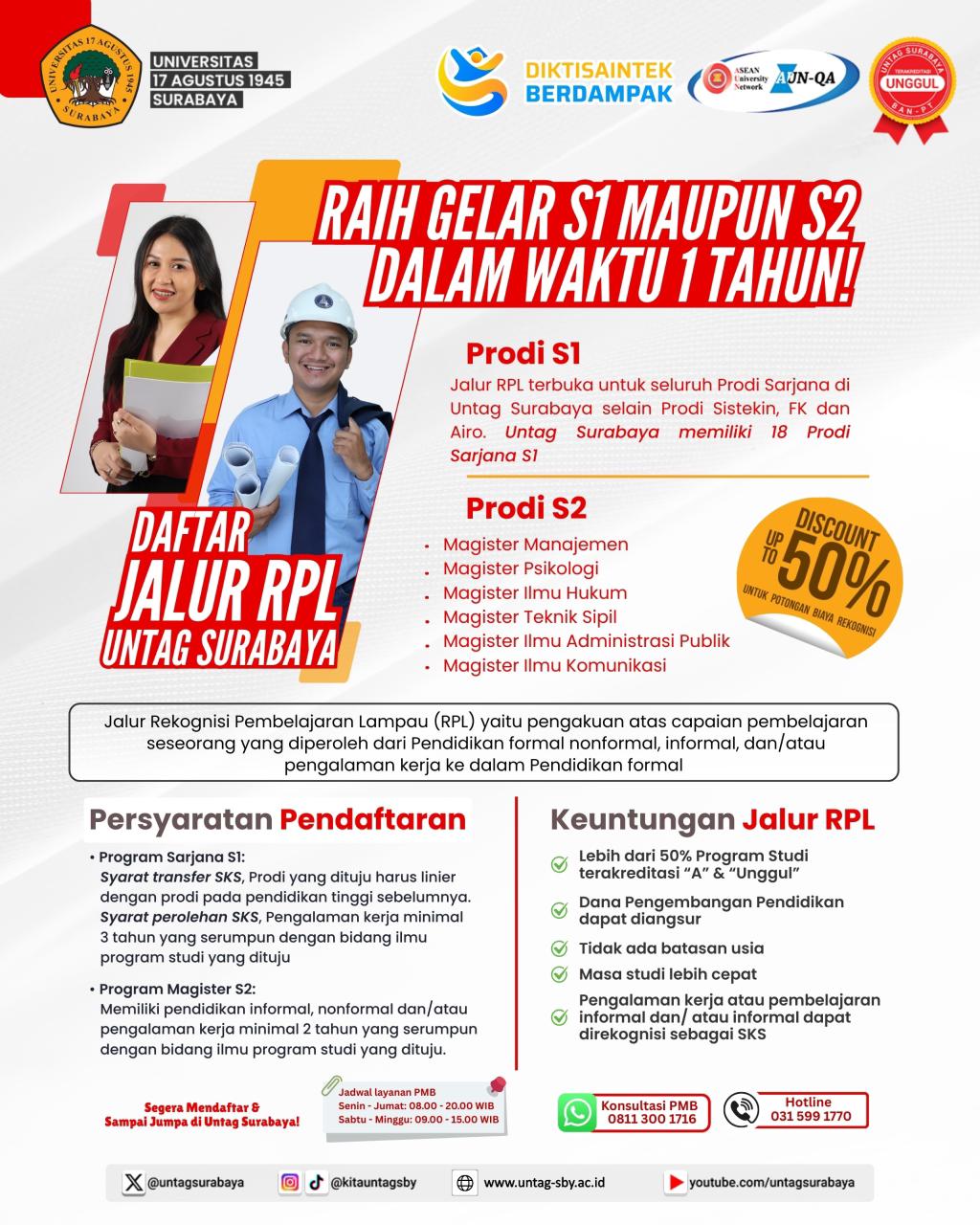 Daftar Jalur RPL UNTAG Surabaya